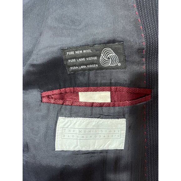 DKNY Mens Pinstripe Wool Blazer 2-Button Lining Bloomingdales DH18 - Picture 4 of 11